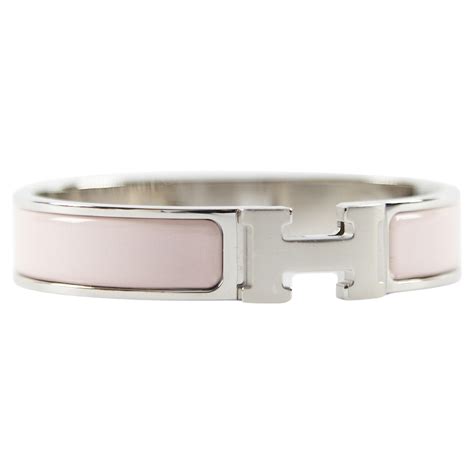 hermes clic h rose candeur|Hermès Palladium Plated Clic Clac H Rose Candeur Bracelet.